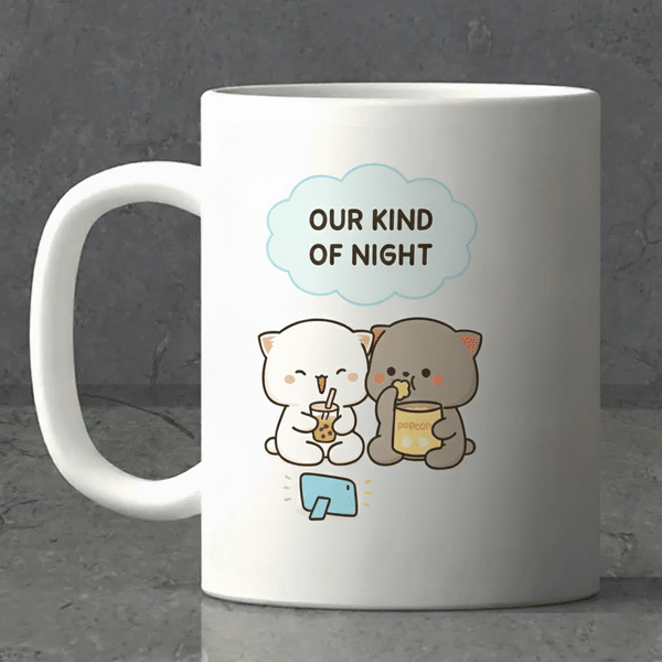 IGP Romantic Couples Mug | Premium Ceramic Printed Mug with Adorable Illustrations | Gift for Husban