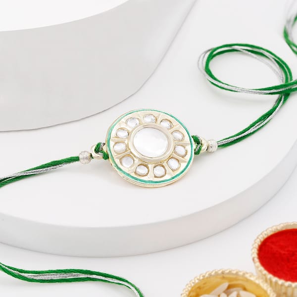 IGP Round Kundan Rakhi