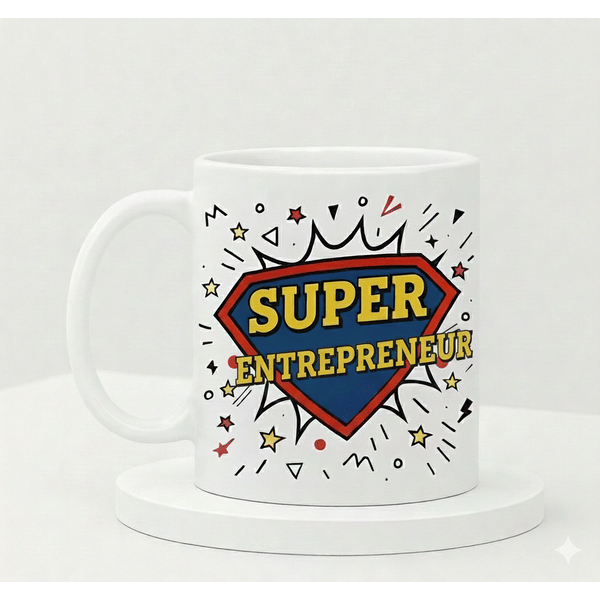 IGP Super Entrepreneur Ceramic Coffee Mug - 300 ml Cheerful Gift Mug for Entrepreneur| Durable Ceram