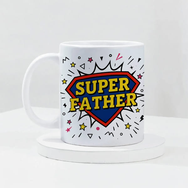 IGP Super Father Ceramic Coffee Mug - 300 ml Cheerful Gift Mug for Father| Durable Ceramic, Vibrant