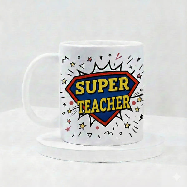 IGP Super Teacher Ceramic Coffee Mug - 300 ml Cheerful Gift Mug for Teacher| Durable Ceramic, Vibran
