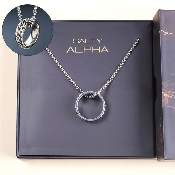 Infinity Embrace Ring Chain For Men