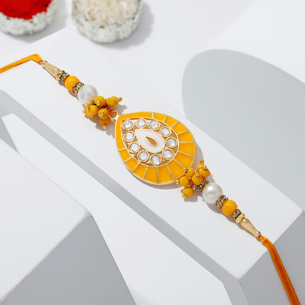 Intricate Kundan Work Rakhi