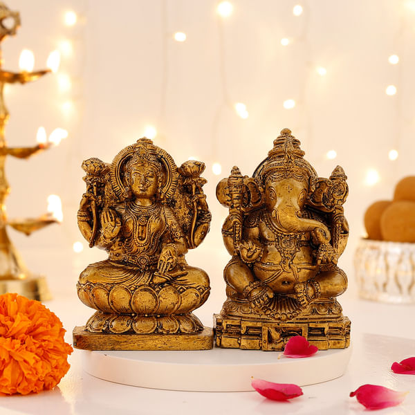 Intricate Laxmi Ganesha Idol