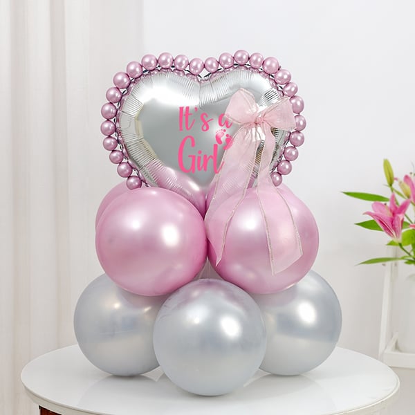 It's a Girl Balloon Bouquet Surprise