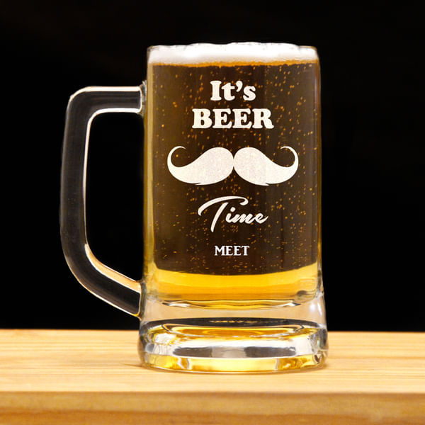 It's Beer Time Personalized Beer Mug