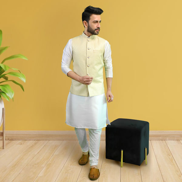 Ivory Jacquard Bandi Jacket