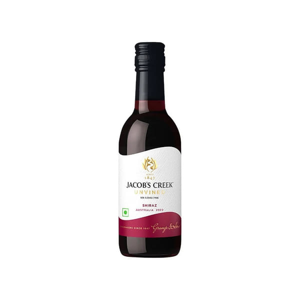 Jacob's Creek UNVINED Shiraz Non Alcoholic Wine, 187 ML