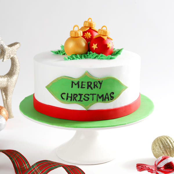 Jingle Bell Semi Fondant Cake (2 kg)