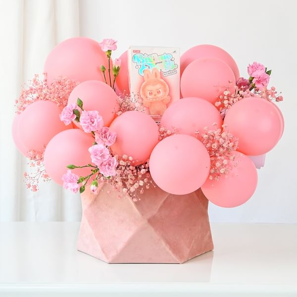 Joyful Blooms And Labubu Combo
