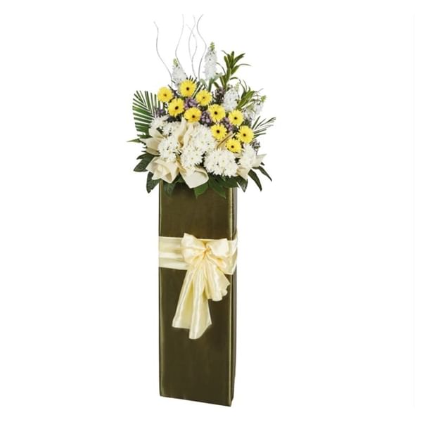 Joyful Gerberas And Pom Pom Arrangement