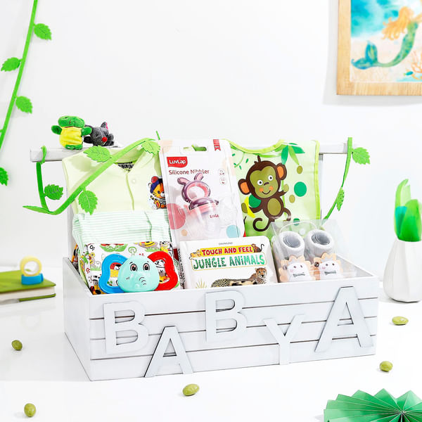 Jungle Theme Newborn Baby Hamper