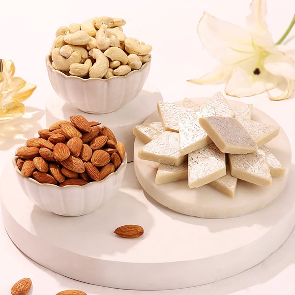 Kaju Katli and Dry Fruits Diwali Combo