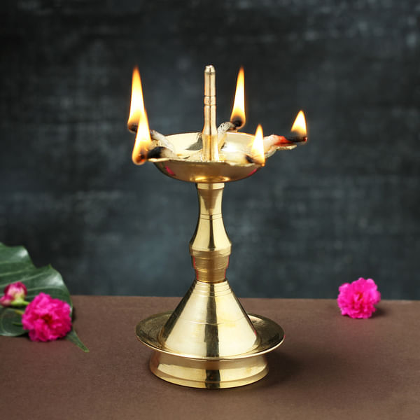 Kerala Diya in Golden Brass Finish