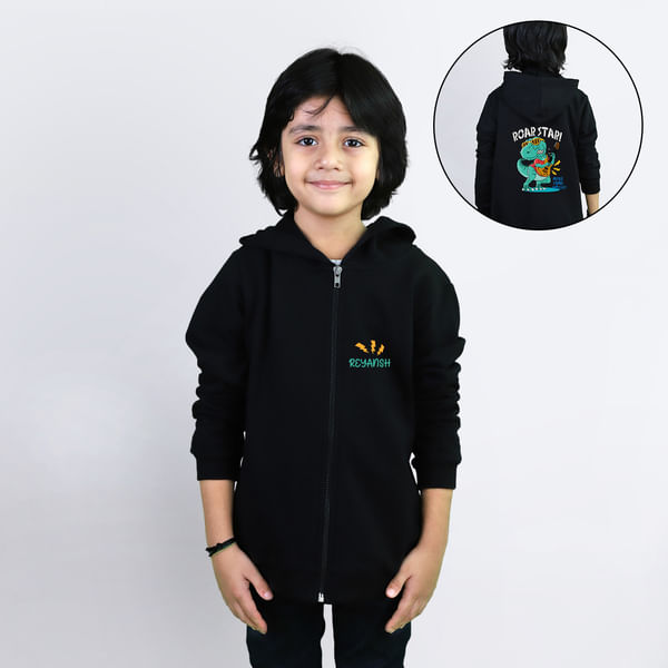 Kids Personalized Black Hoodie
