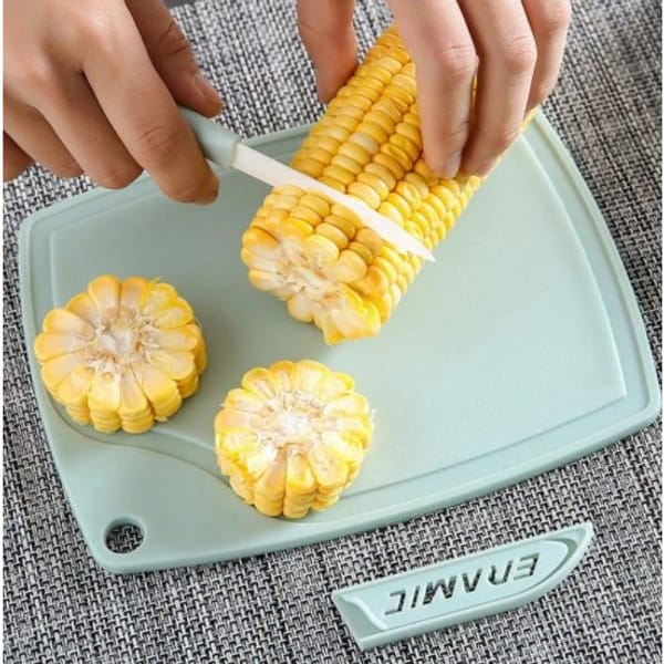 Kitchen Cutlery With Chopping Board - Mini - Ceramic - Set Of 3