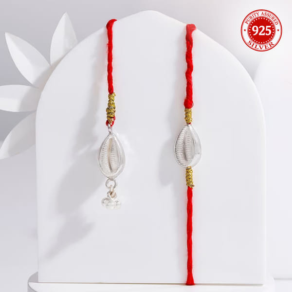 Kodi Bhaiya Bhabhi 925 Sterling Silver Rakhi Set