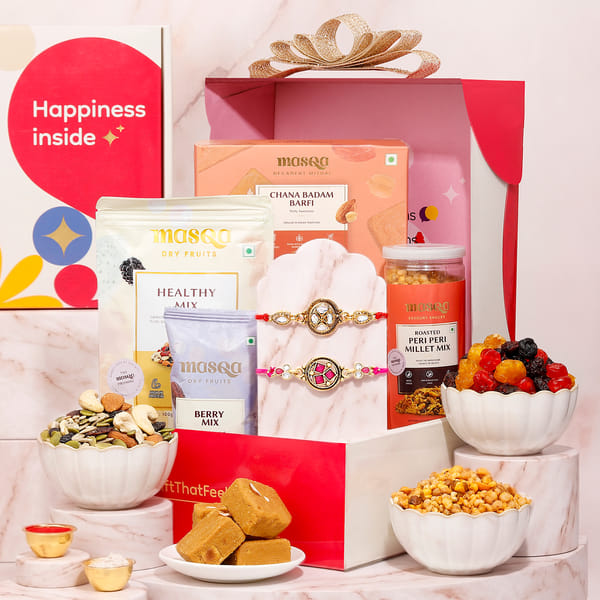 Kundan Meena Rakhi With Healthy Treats