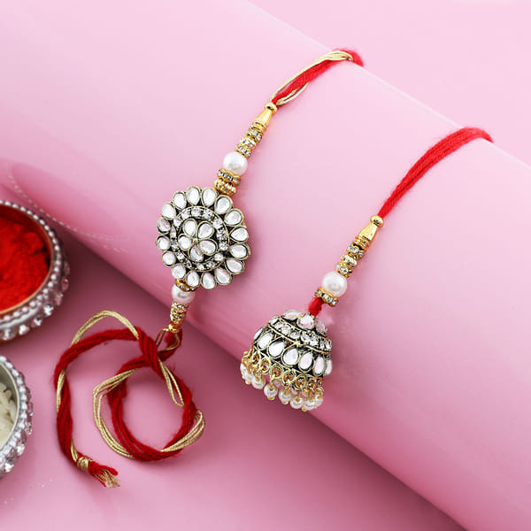 Kundan Pearl Bhaiya Bhabhi Rakhi