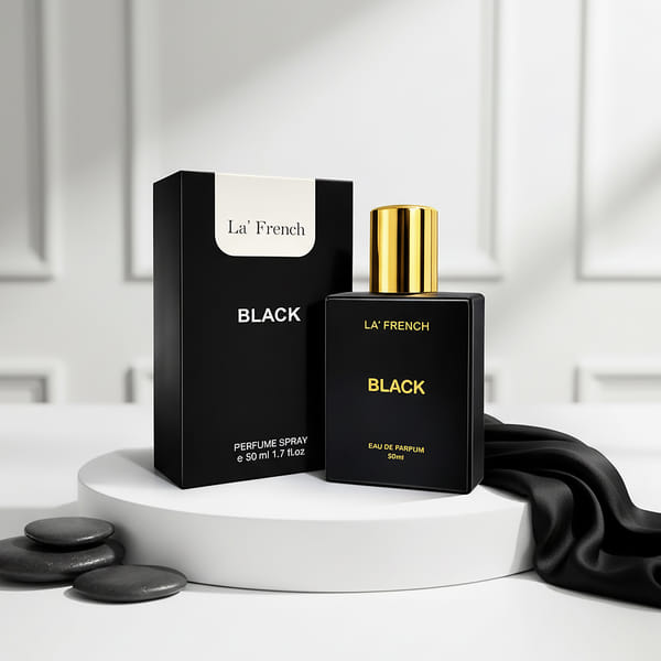 La' French Midnight Black Perfume for Men - 50ml