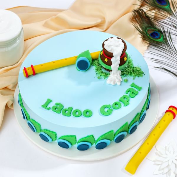 Ladoo Gopal Semi-Fondant Cake