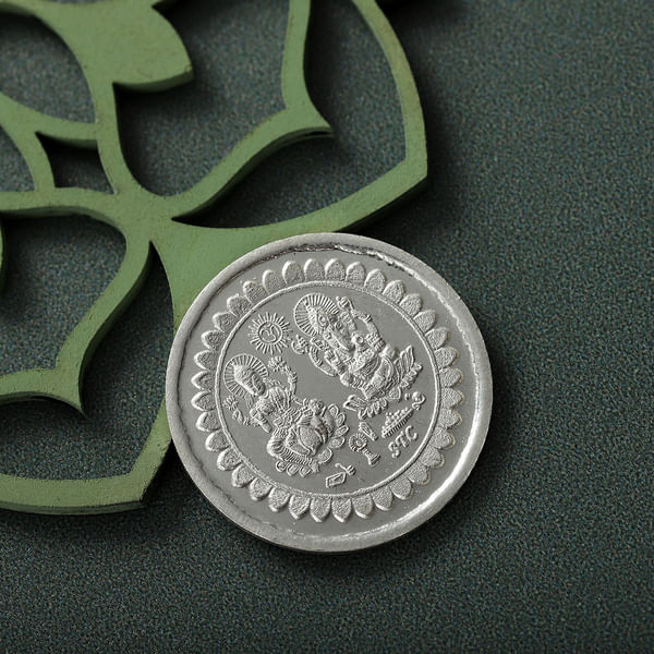 Lakshmi Ganesha 999 Pure Silver Coin (10 gm)