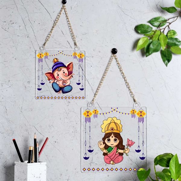Lakshmi Ganesha Photo Frames (Set of 2)