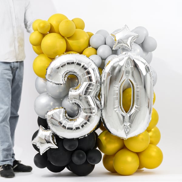 Lavish Bliss Personalized Birthday Balloon Bouquet