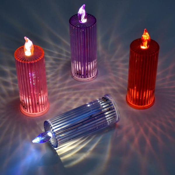 LED Candle Light - Translucent Colors - Assorted - Single Piece