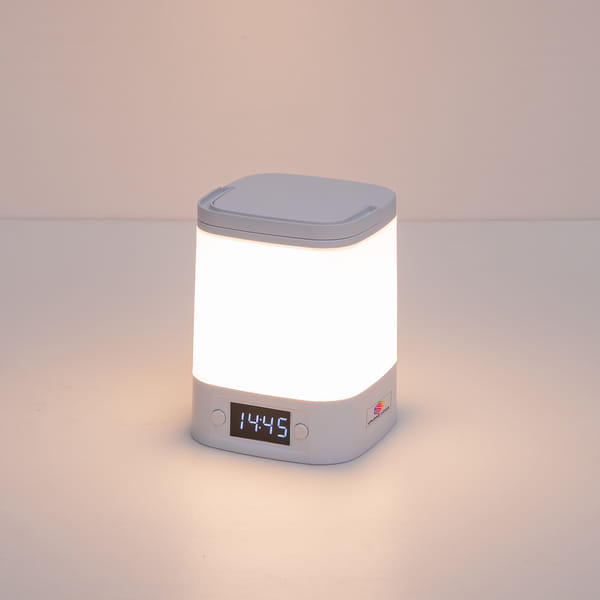 LED Desk Lamp with Mobile Stand & Clock