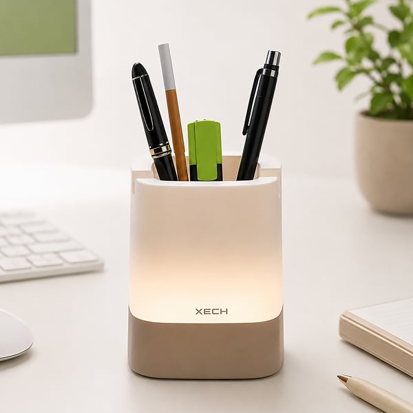 LED Desk Lamp with Phone Stand and Organizer