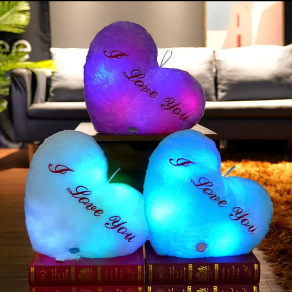 LED Pillow - Heart - I Love You - Single Piece