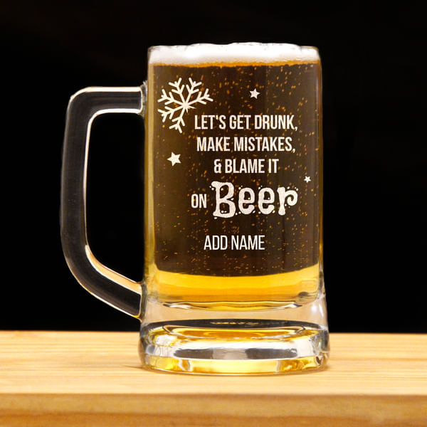 Let's Get Drunk Personalized Beer Mug