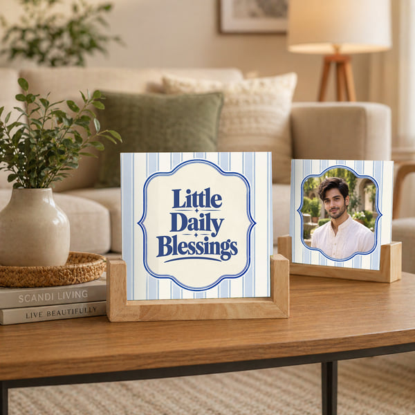Little Daily Blessings Personalized Double-Sided Frame