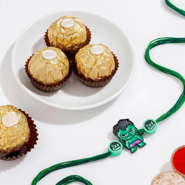 Little Hero Rakhi Hamper with Ferrero Rocher