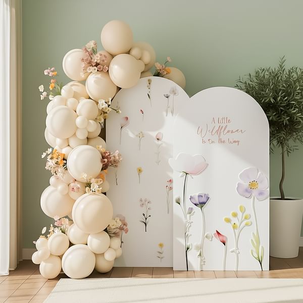 Little Wildflower Baby Shower Backdrop