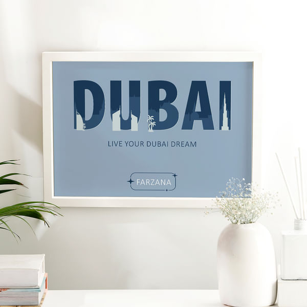 Live Your Dubai Dream Personalized Frame