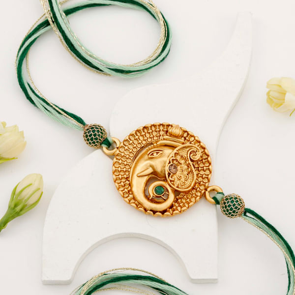 Lord Ganesha Metal Rakhi