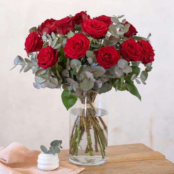 Love - 12 red roses bouquet