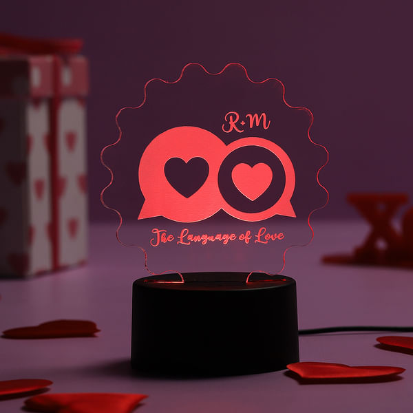 Love Notification Personalized Multicolour LED Lamp