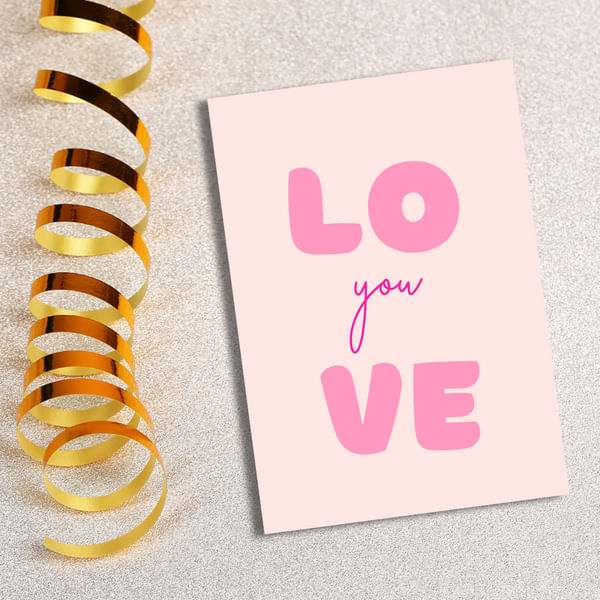 Love You Greeting Card - Single Piece