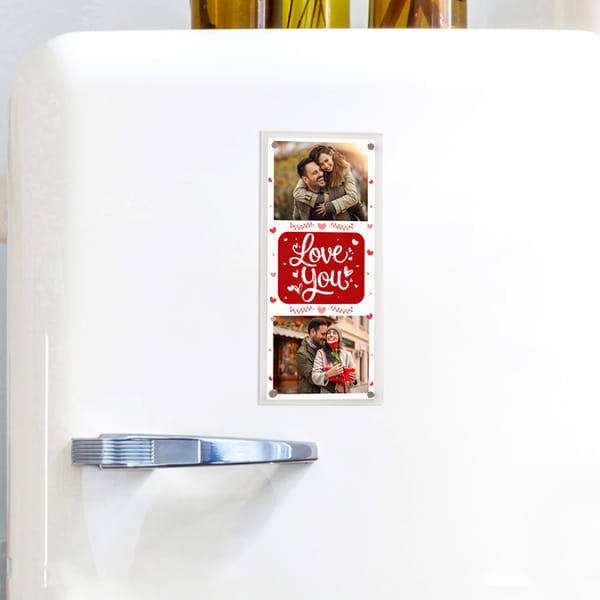 Love You Personalized Photo Fridge Magnet