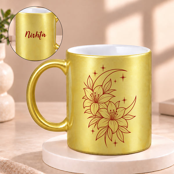 Lunar Personalized Gold Mug