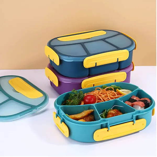 Lunch Box - 4 Compartments - Assorted - Single Piece
