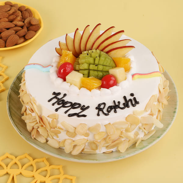 Lusicious Mixed Fruit Cake For Rakhi