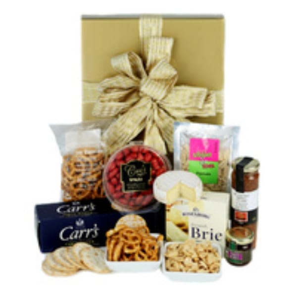 Luxurious Gourmet Snack Box with Cheese, Nuts, and Chutney