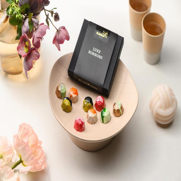 Luxury chocolates in gift box