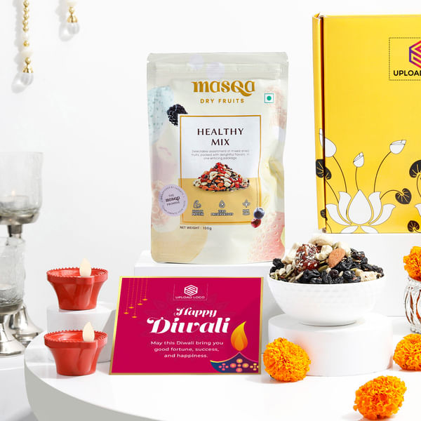 Magical Diyas And Dry-Fruits Diwali Combo