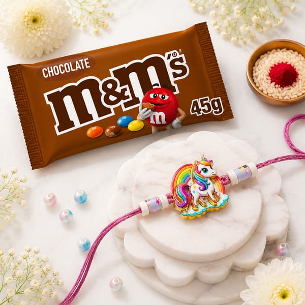 Magical Unicorn Kids Rakhi with M&M's