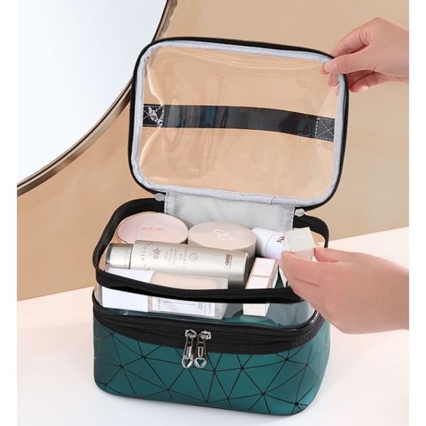 Makeup Pouch - Double Layered - Single Piece